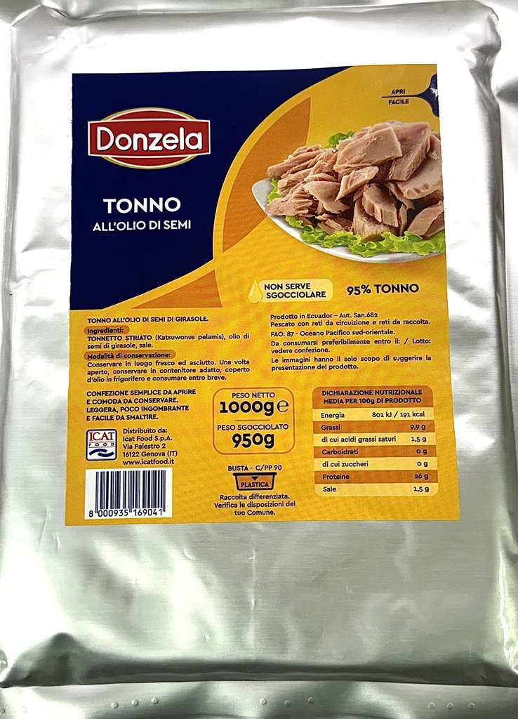 Tonno in Olio di Semi 1kg "Donzela"